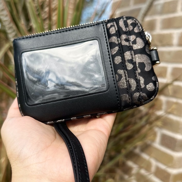 Kate Spade The Little Better Black Multi Silver Leopard Lanyard - Picture 3 of 5